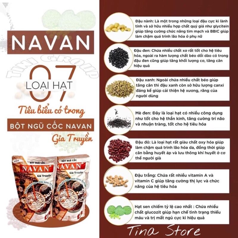 [Giá sỉ] Ngũ cốc NAVAN chính hãng túi 800g