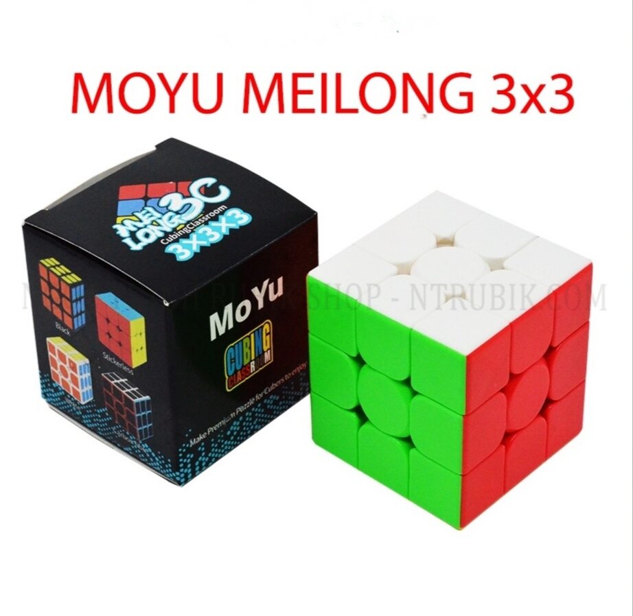 Rubik 3x3 stickerless moyu meilong mfjs rubik 3 tầng