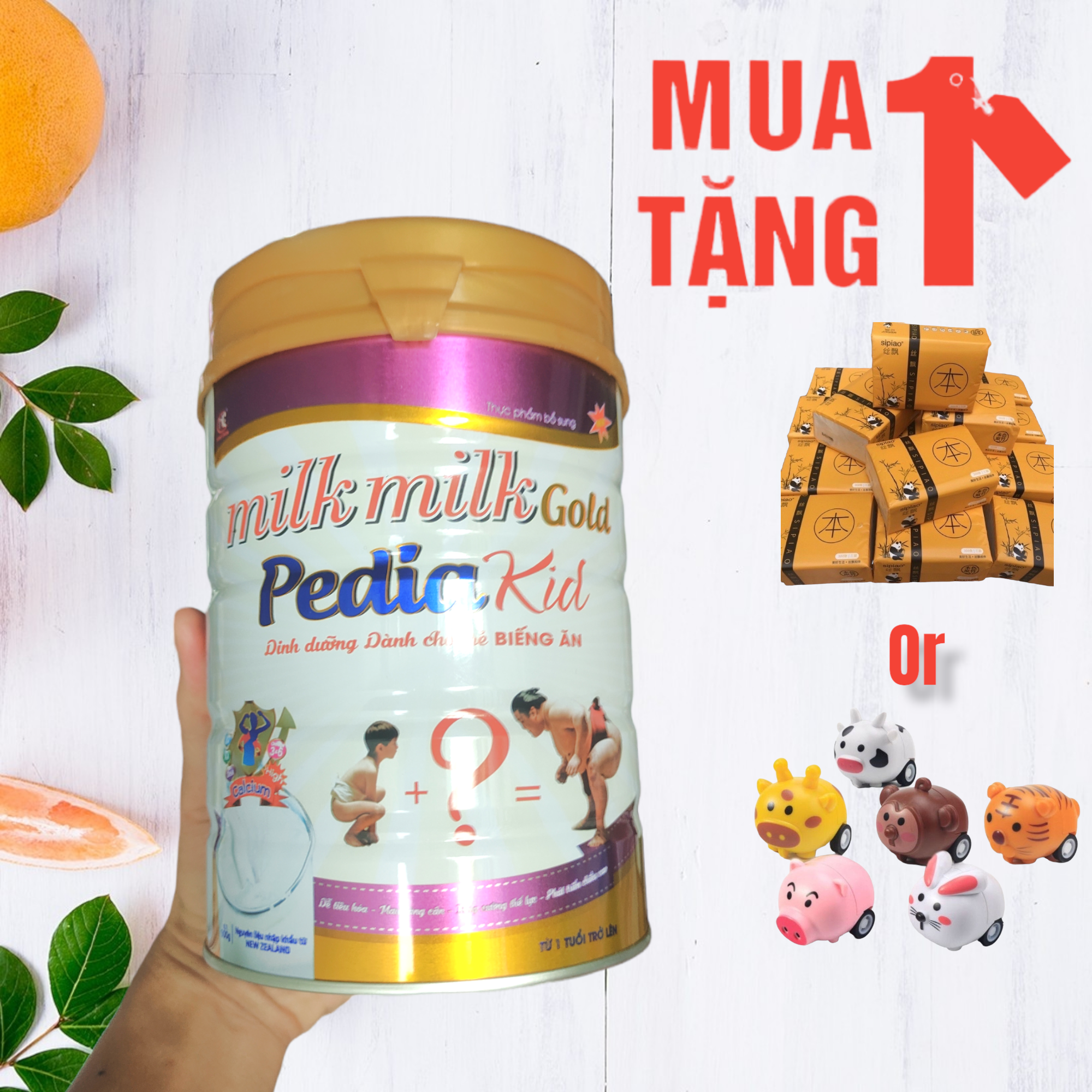 SỮA MILKMILKGOLD PEDIA KID Lon 900G CHO TRẺ BIẾNG ĂN