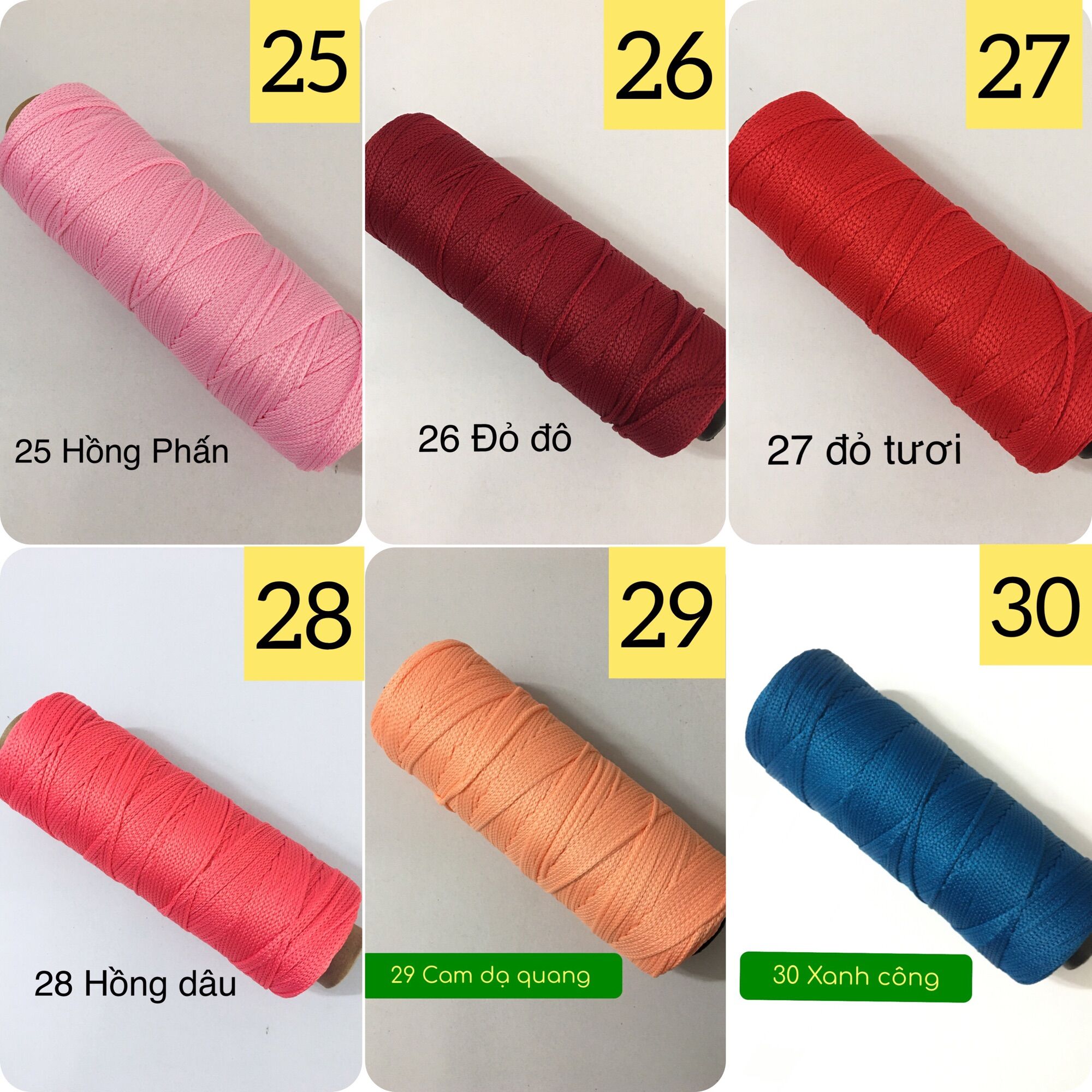 Sợi dệt trơn Craft Yarn ( bảng màu từ 21-39)