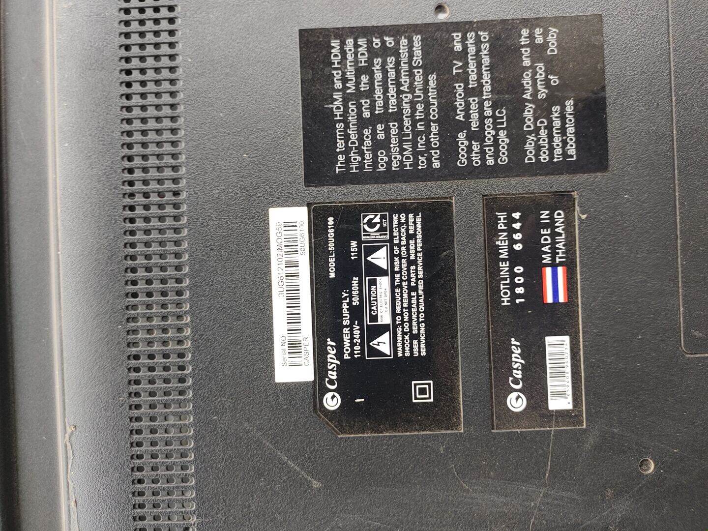 Bo xử lý tivi casper 50UG6100