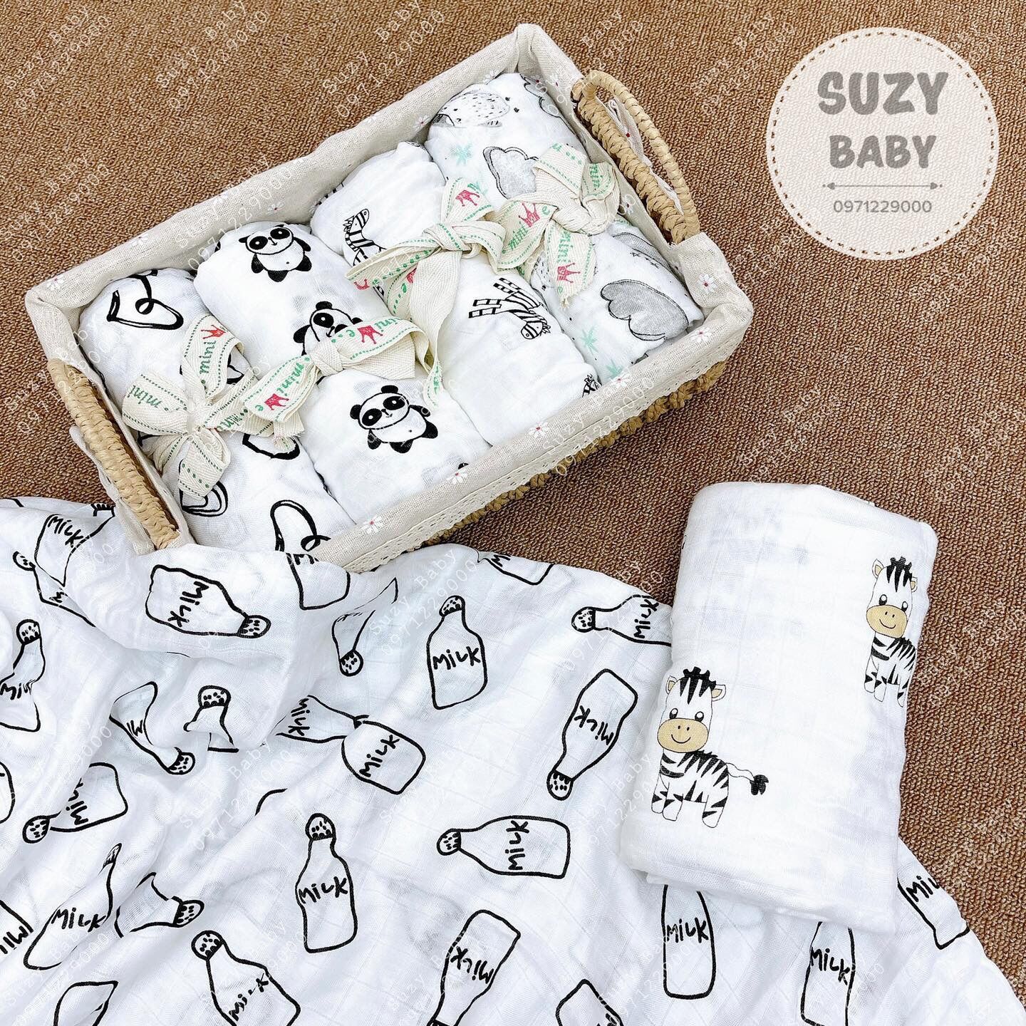 Khăn tắm xô sợi tre aden muslin cho bé