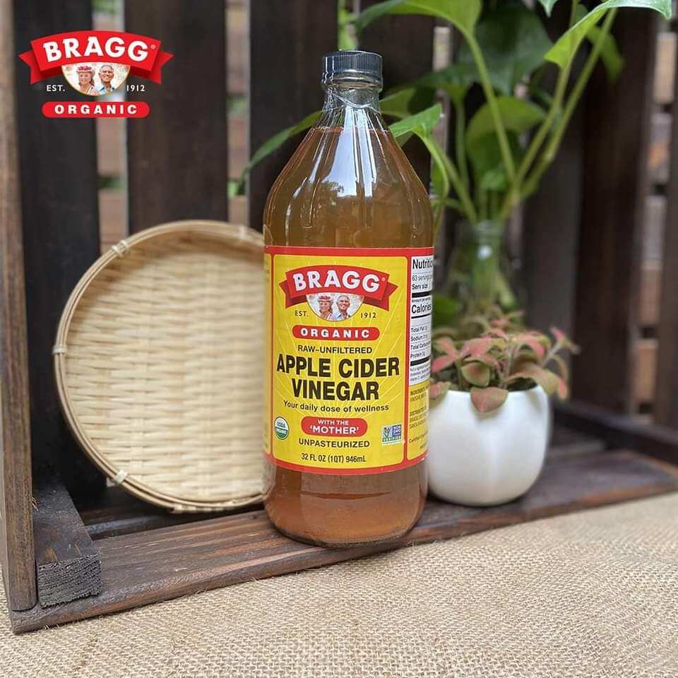 Giấm táo hữu cơ bragg 946ml