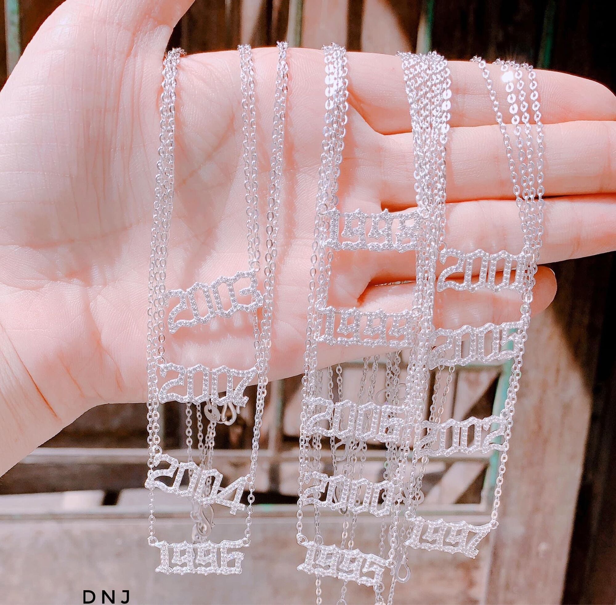 Dây chuyền liền mặt năm sinh - chất liệu bạc ta
