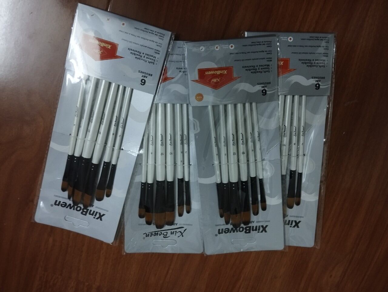 Bộ 6 cọ oval trắng ngọc trai