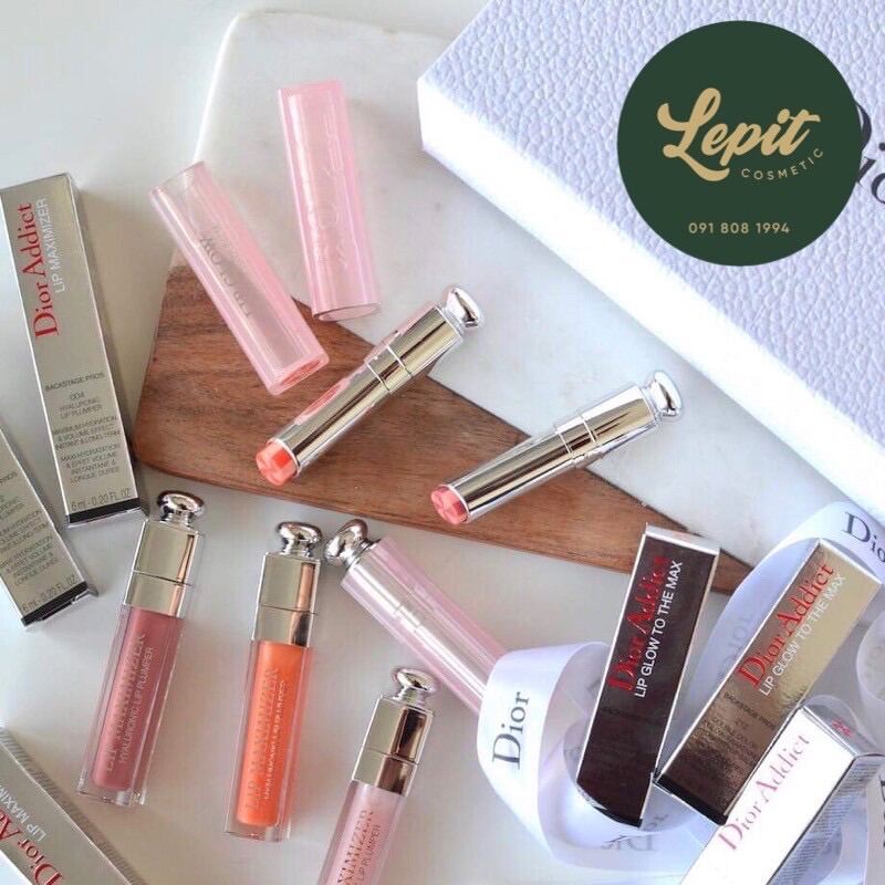 [Lepit Cosmetic] Son Dưỡng Dior Addict Lip Glow Màu 001 - 004 - Diormania Limited - Dior Maximizer