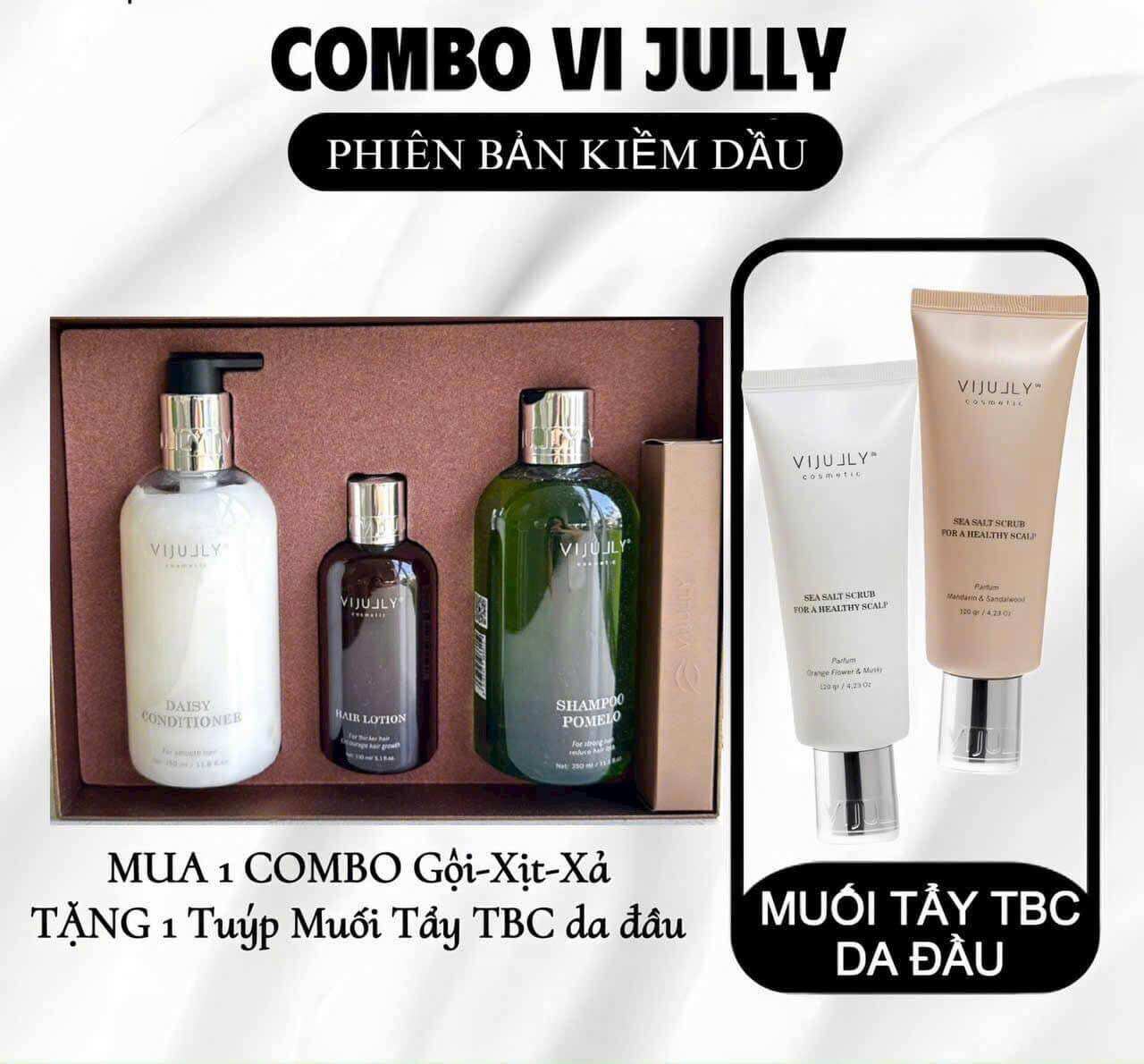 Combo 3 chai dưỡng tóc - kích mọc tóc vijully chính hãng vijully cosmetics