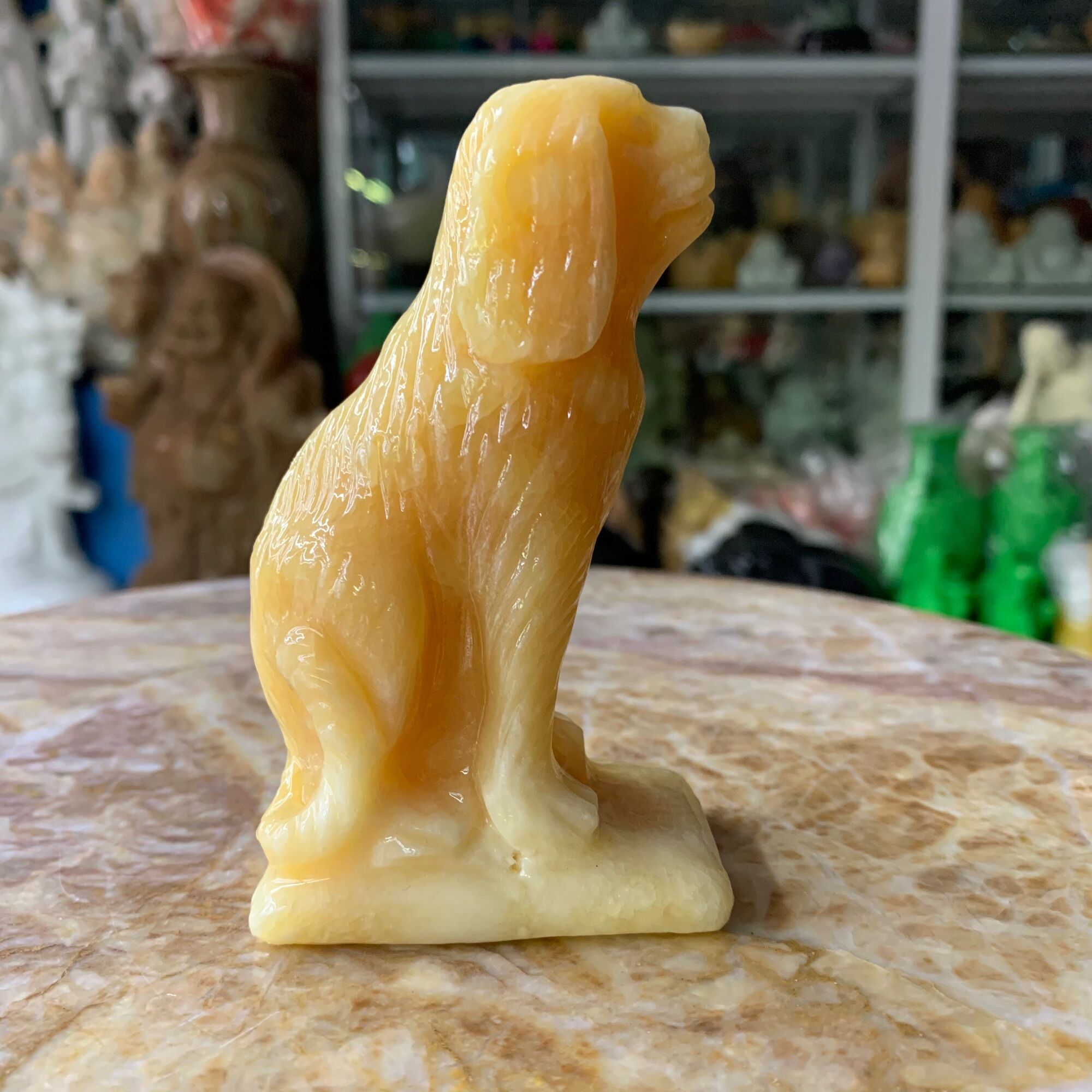 Con chó đá ngọc hoàng long - cao 10cm