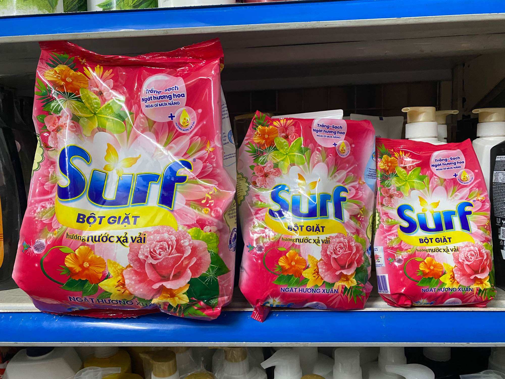 Bột Giặt SURF Ngát Hương Xuân - Hương Nước Xả Vải 2KG, 800G, 380G