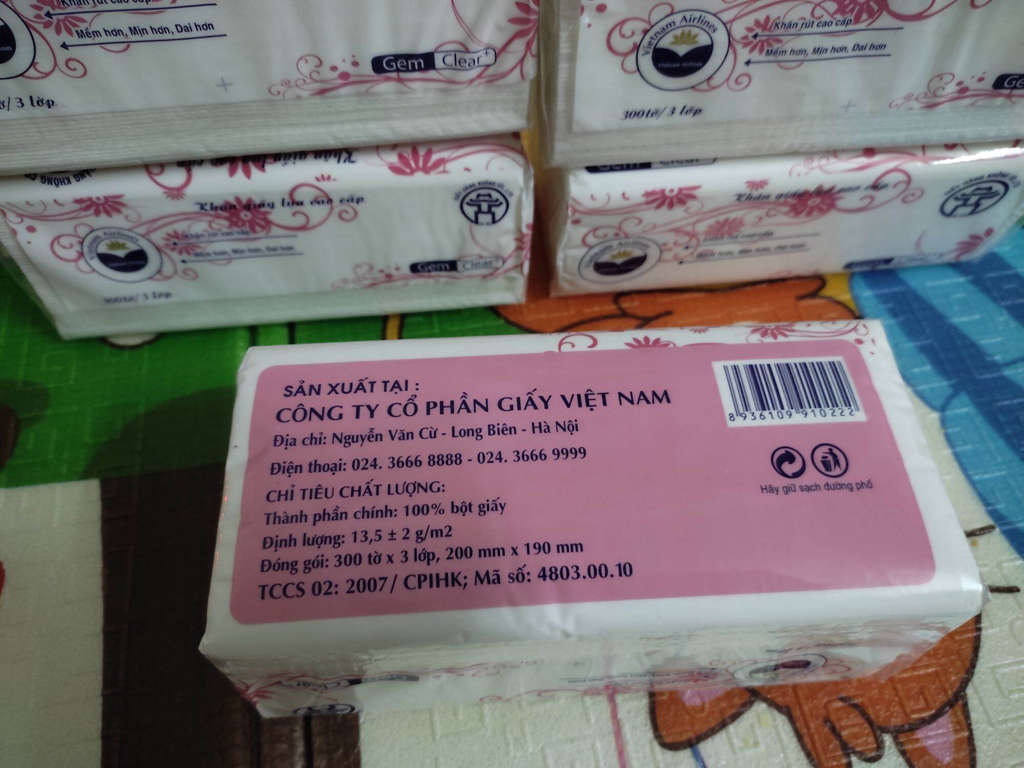 Khăn giấy lụa rút HK 300 tờ / 3 lớp ( Hàng loại 1)