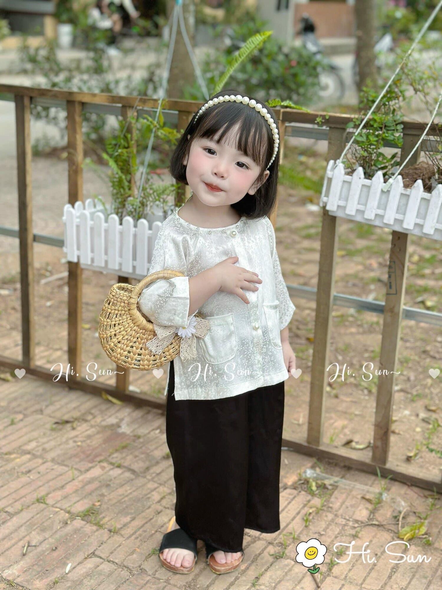 Bộ quần áo bà ba 3 màu cho bé gái