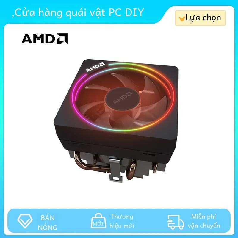 Amd Ryzen Original Heat Sink Wraith Series - Prismatic Stealth Ghost Rgb Với Đèn Nền Đồng Cho Cpu Am4