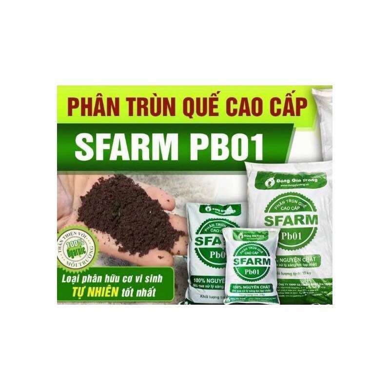 Phân trùn quế bột Sfarm Đặng Gia Trang túi 2kg.
