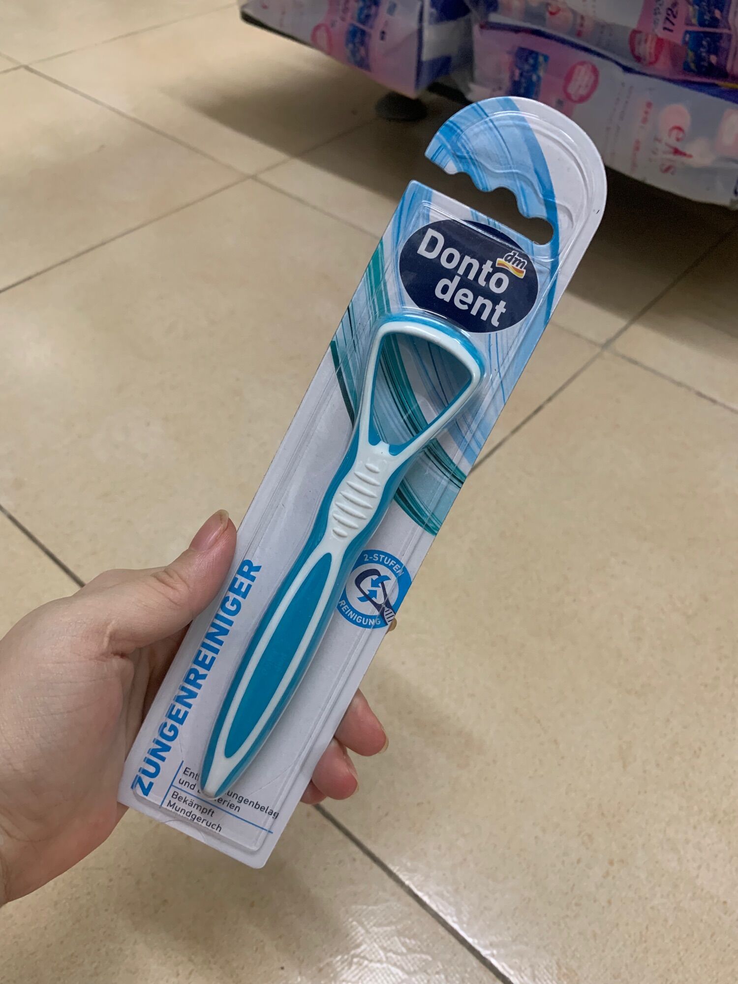 Cây vệ sinh lưỡi , cạo lưỡi Dontodent