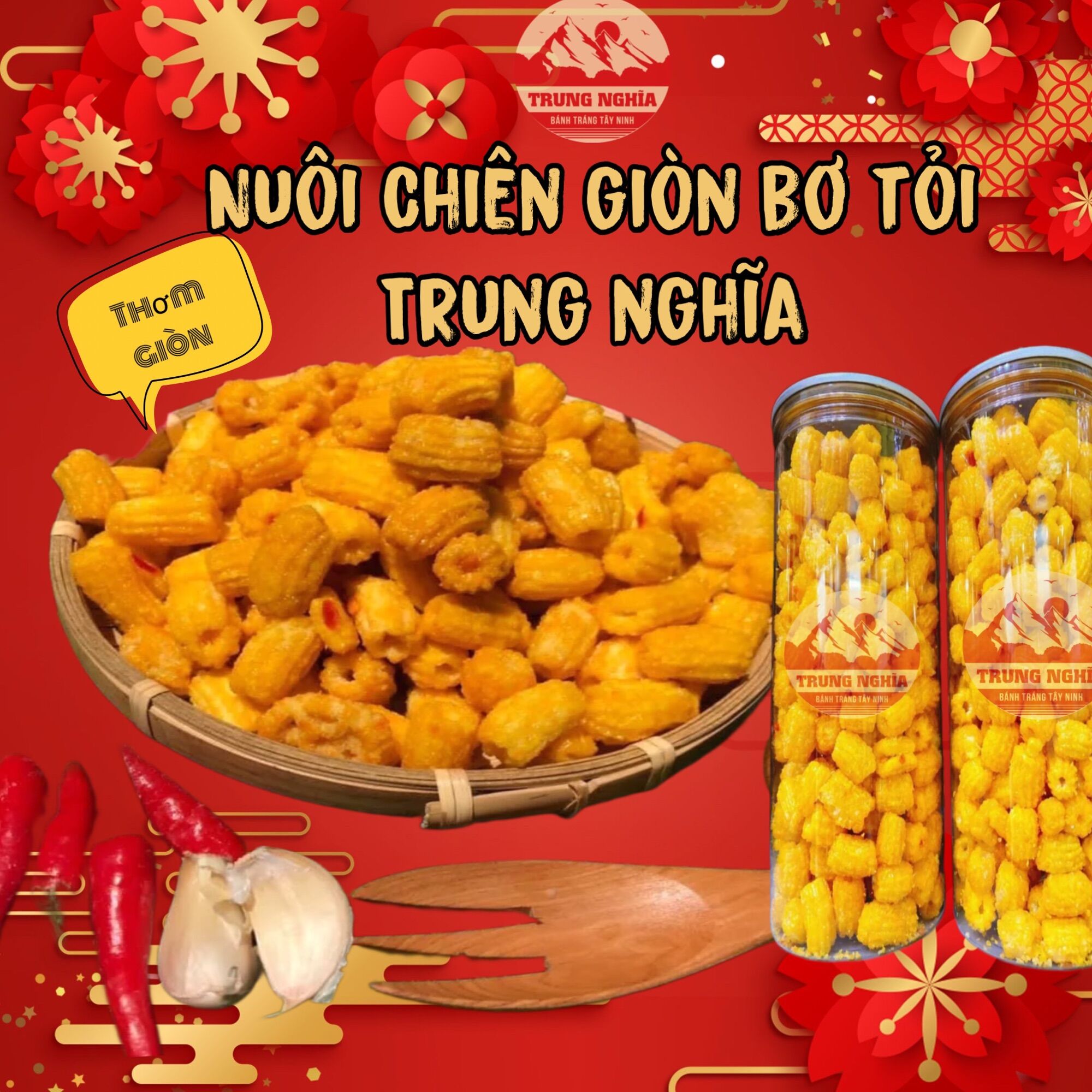 [500gr] Nuôi Chiên giòn Bơ Tỏi. Trung Nghĩa