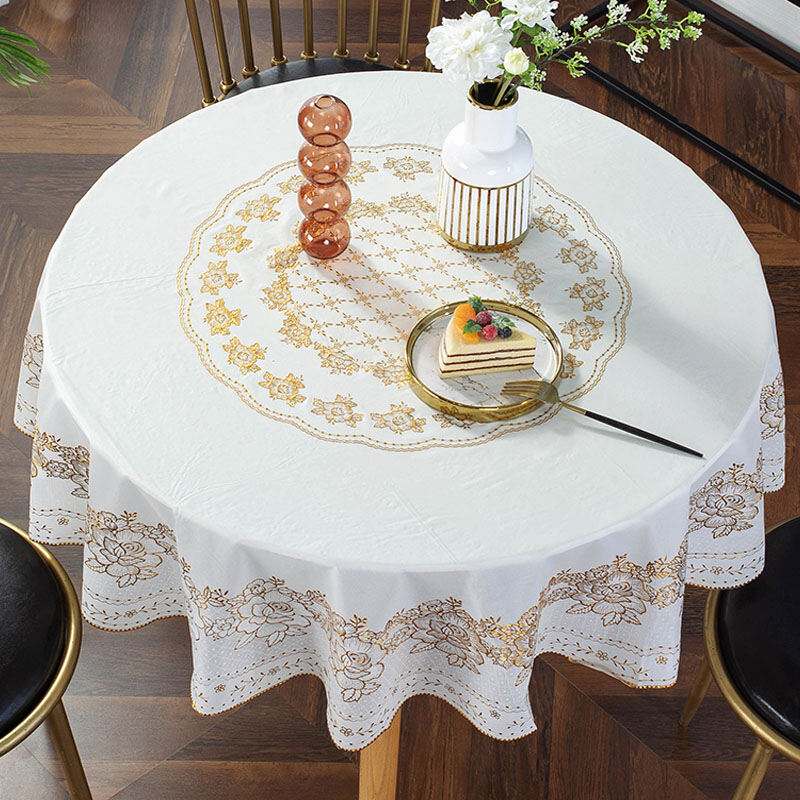 Khăn trải bàn bàn tròn nhỏ khăn trải bàn ăn khăn trải bàn trà bằng nhựa pvc không cần giặt chống trơn chống dầu chống thấm nước khăn trải bàn khăn trải bàn