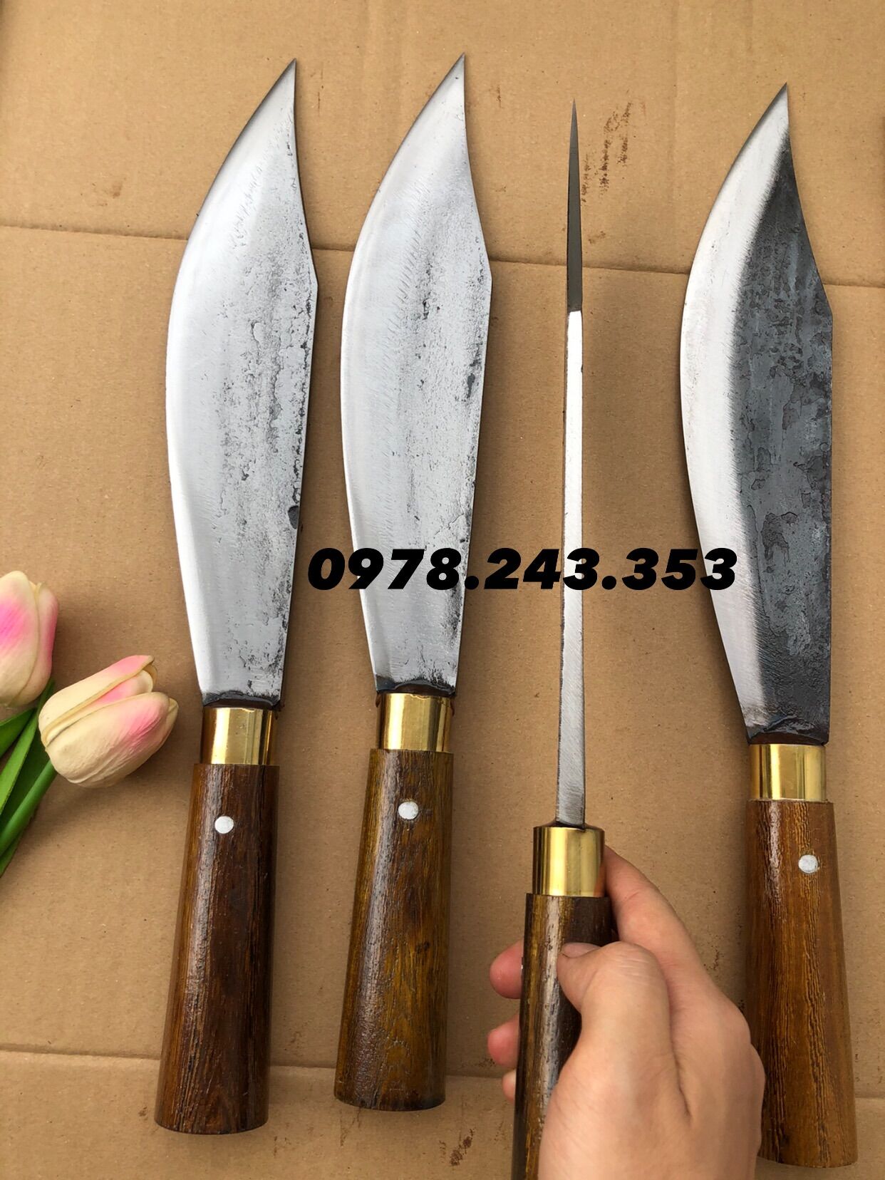 Dao chặt gà vịt - chặt củi chuẩn nhíp xe