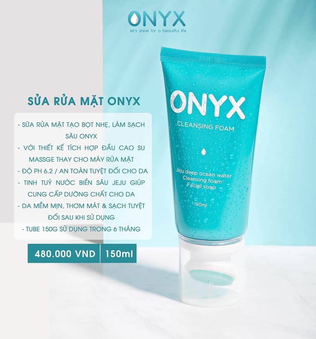 sữa rửa mặt Onyx cosmetics CEO ca sĩ Bảo Thy