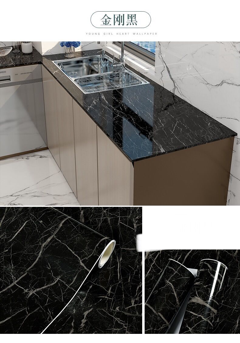 5M decal giả đá chống nước chịu nhiệt cho nhà bếp nhà tắm x60 cm rộng