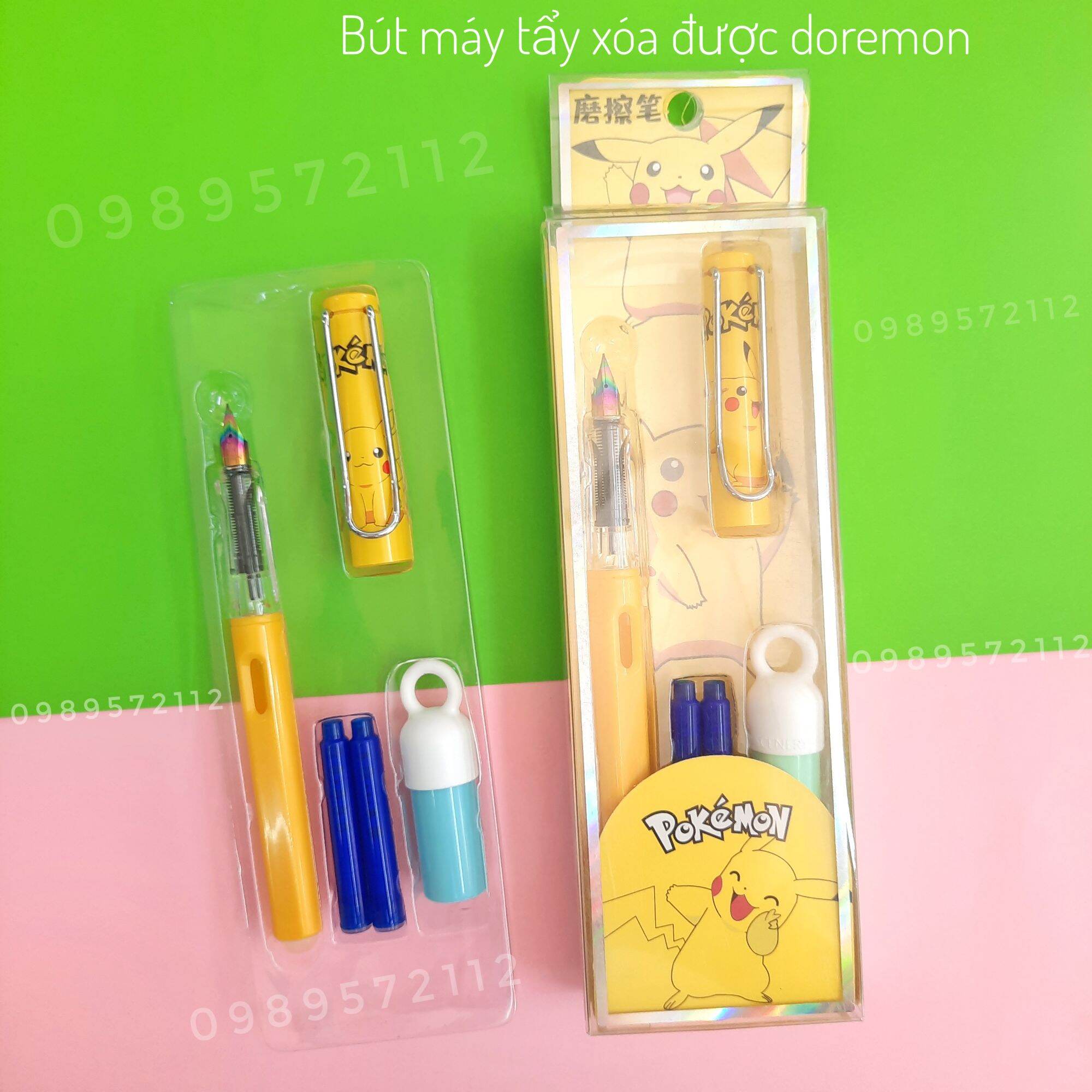 Bút máy tẩy xóa được T32M hình doremon.