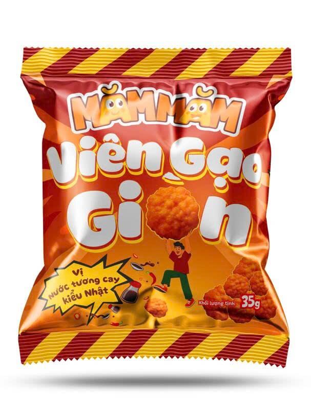 Combo 20 gói Snack Viên Gạo Giòn Măm Măm vị Nước tương Nhật ( 35g / gói)