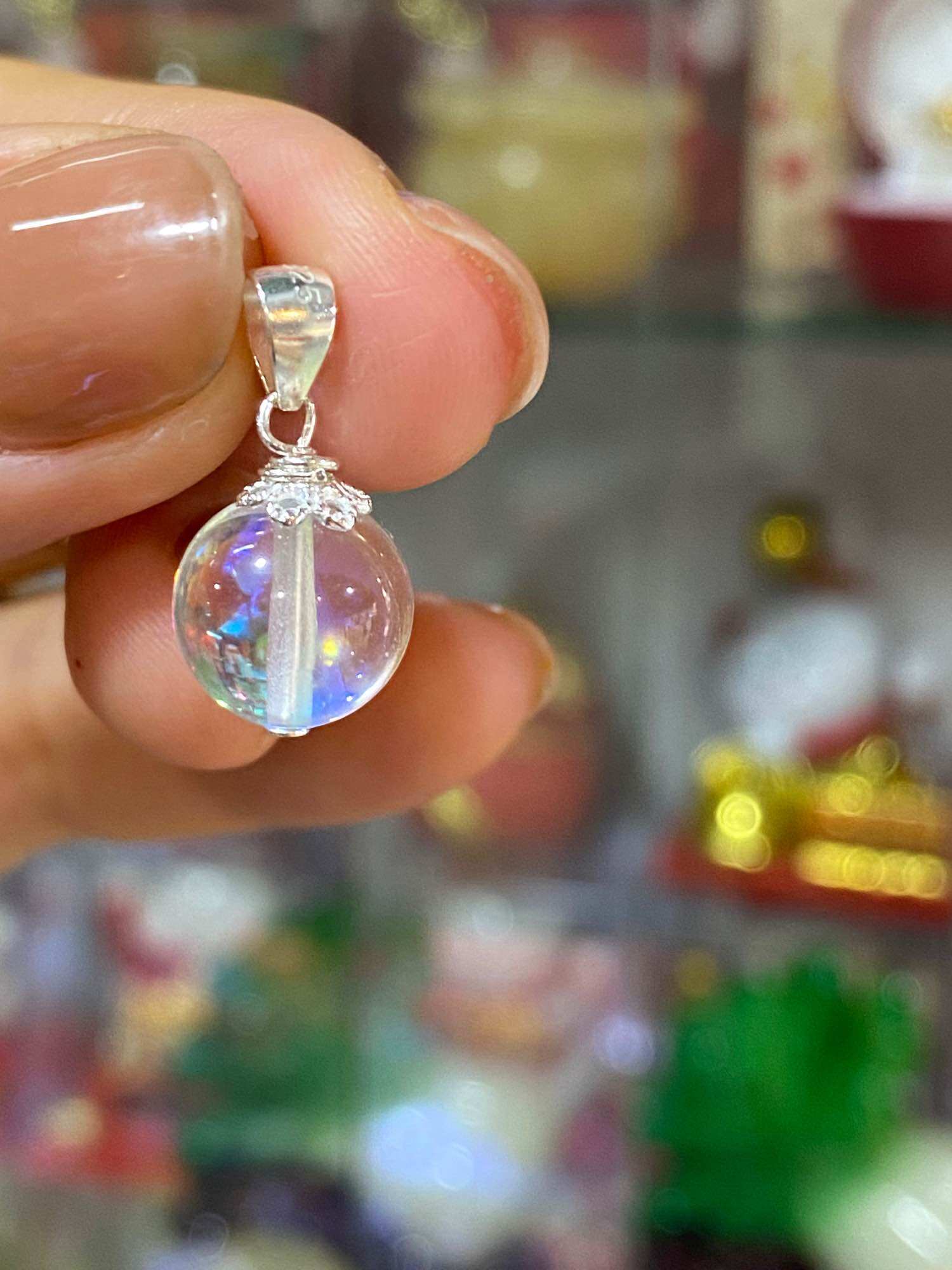 Bán lẻ viên đá mặt trăng Moonstone làm vòng handmade