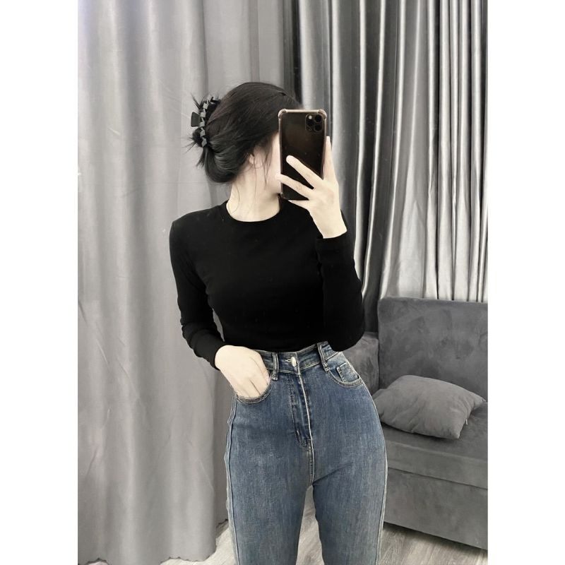 Áo nữ len tăm croptop basic dễ phối đồ CRT14