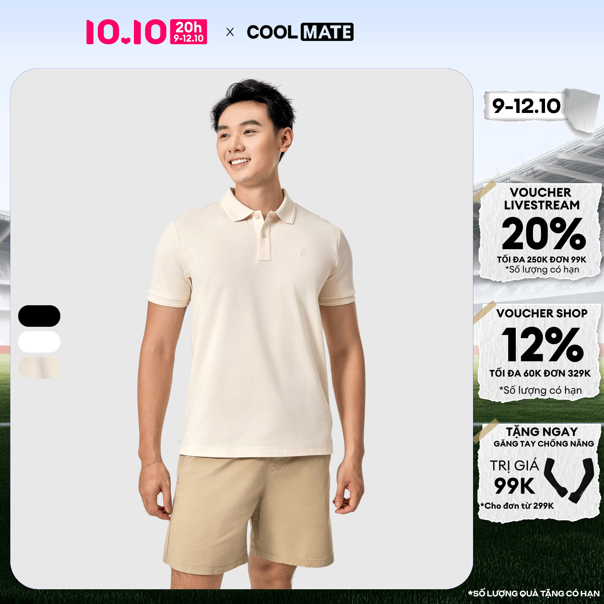 [CHỈ 20H 9-12.10 TẶNG QUÀ ĐƠN TỪ 299K][MỚI]Áo polo nam premium Aircool mát lạnh, thấm hút tốt, chống nhăn thoáng khí Coolmate