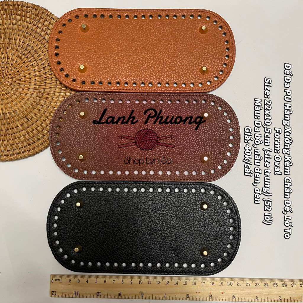 Đế Túi Da Pu 22x10.5cm size trung