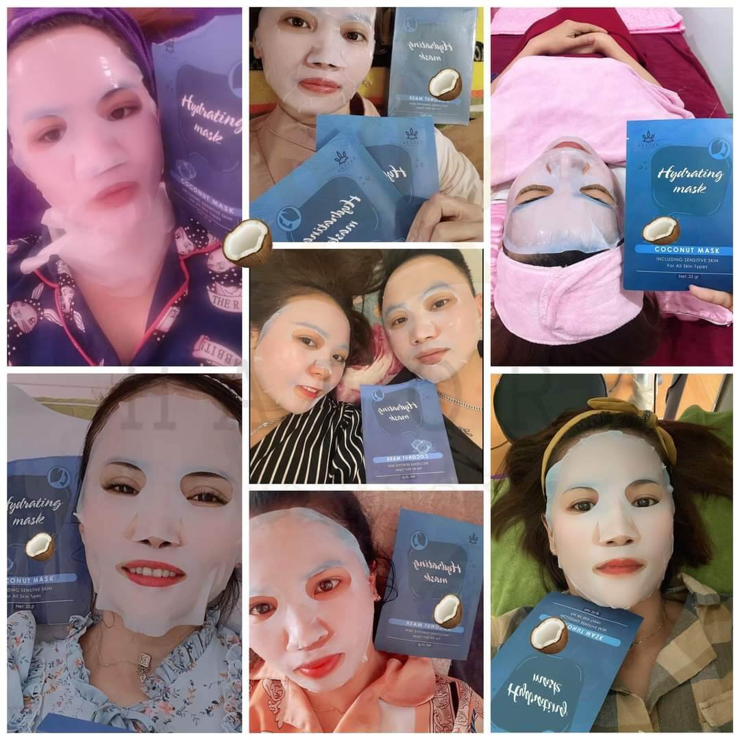 Mặt Nạ Dừa Dưỡng Ẩm Halora ( 1 Hộp gồm 3 miếng )