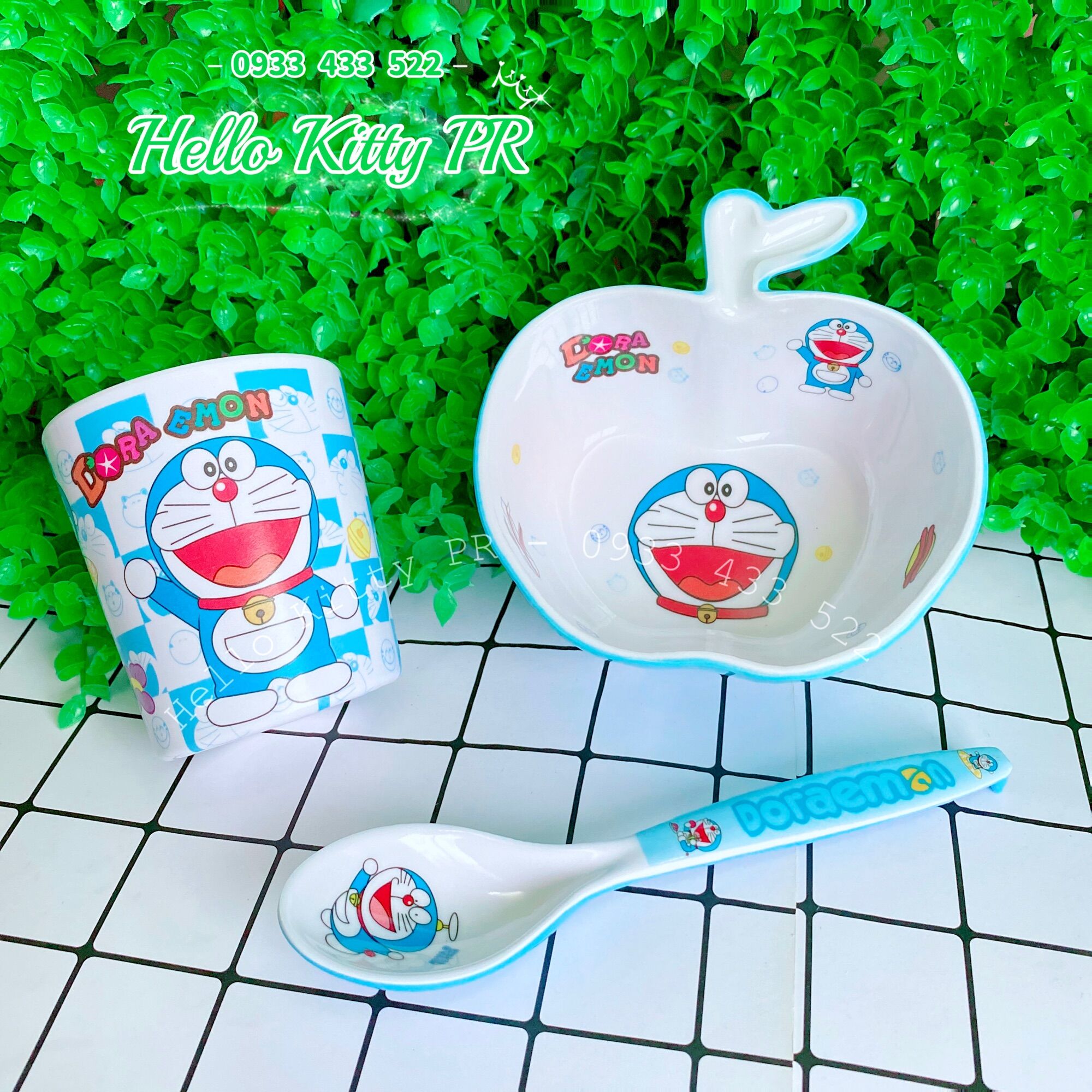 Tô chén khay dĩa muỗng Doremon Doraemon