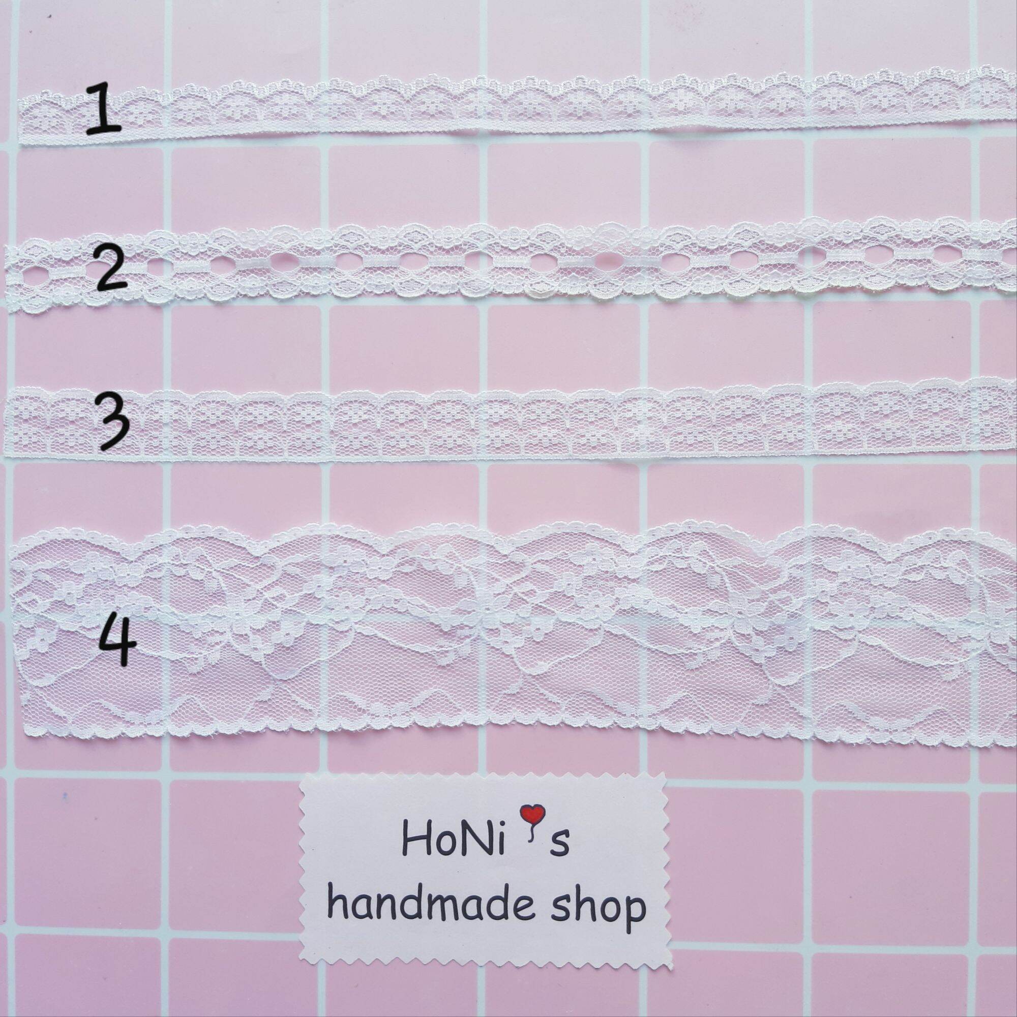 Ren trắng đen trang trí handmade nhiều mẫu nhiều cỡ