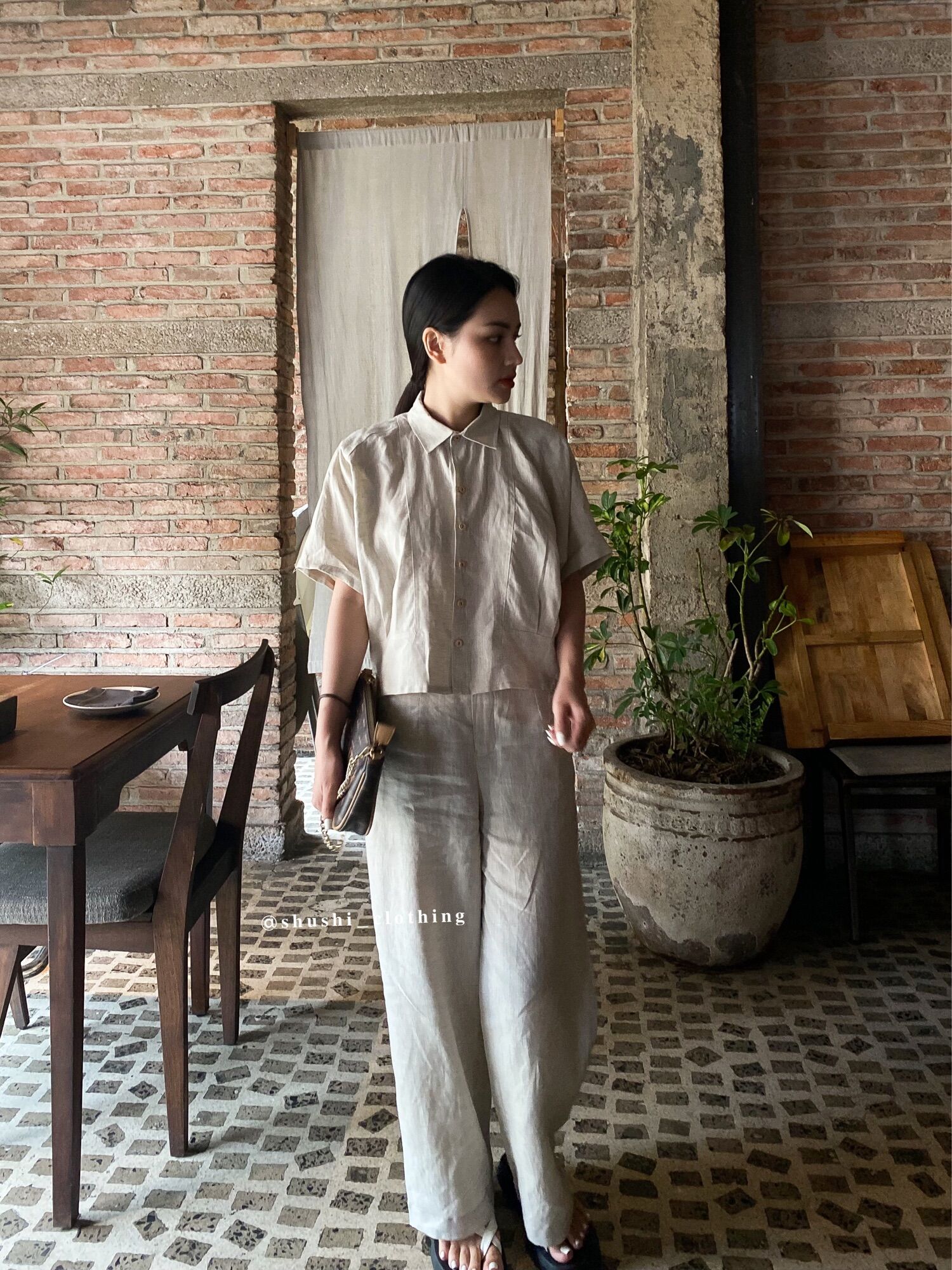 Sami Shirts - Sơ Mi Linen Dáng Ngắn ( ảnh chính chủ )