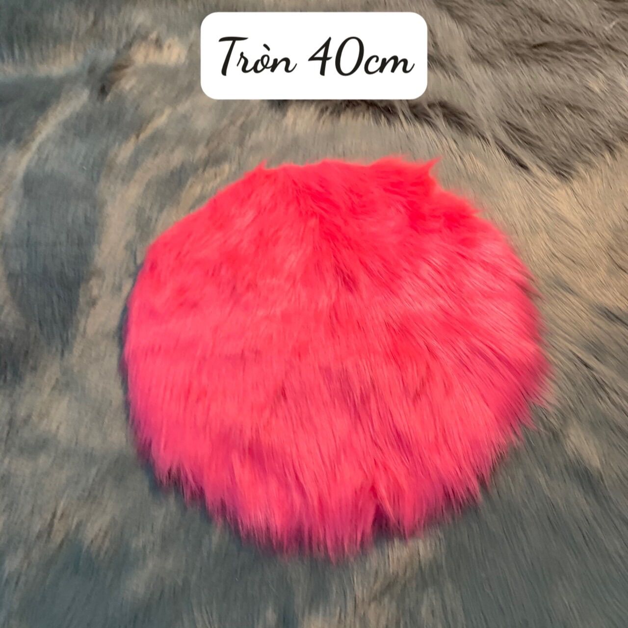 [HCM]Thảm lông hình tròn đường kính 40cm