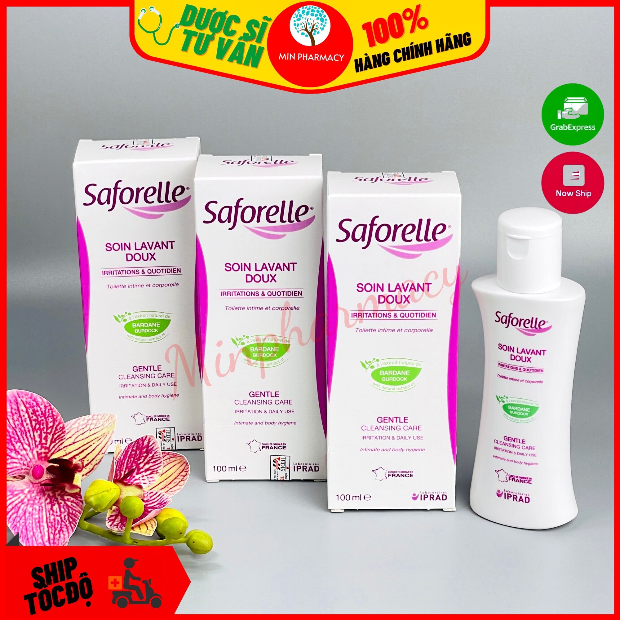Gel vệ sinh phụ nữ saforelle 100ml- minpharmacy
