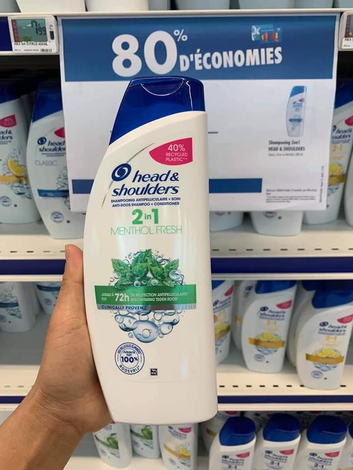 Dầu gội đầu bạc hà🍃head n shoulders 560ml🇳🇱 nội địa pháp🇳🇱