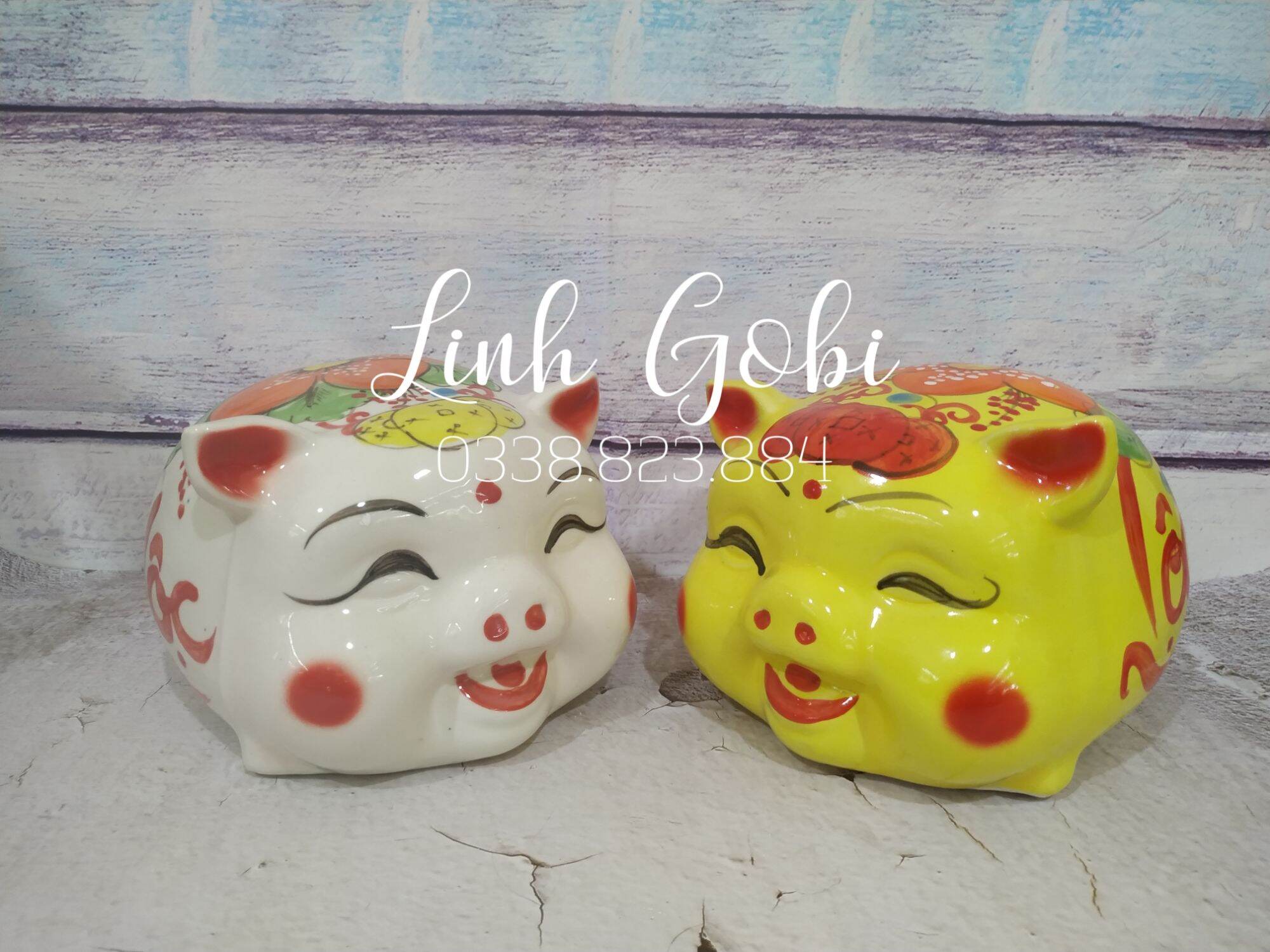 Heo sứ tiết kiệm , lợn sứ Bát tràng