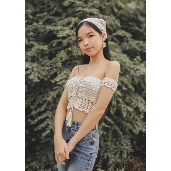 Áo len móc crop top (làm theo yêu cầu)