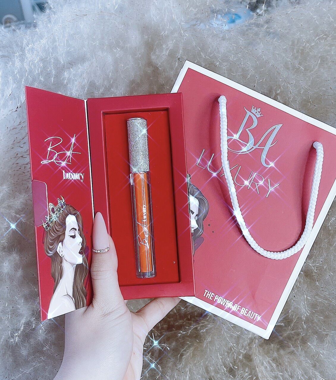 [ Đỏ cam - A01 ] Son hữu cơ không chì B.A Luxury màu son quốc dân