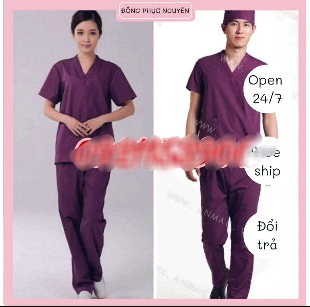 Đồng phục spa màu tím