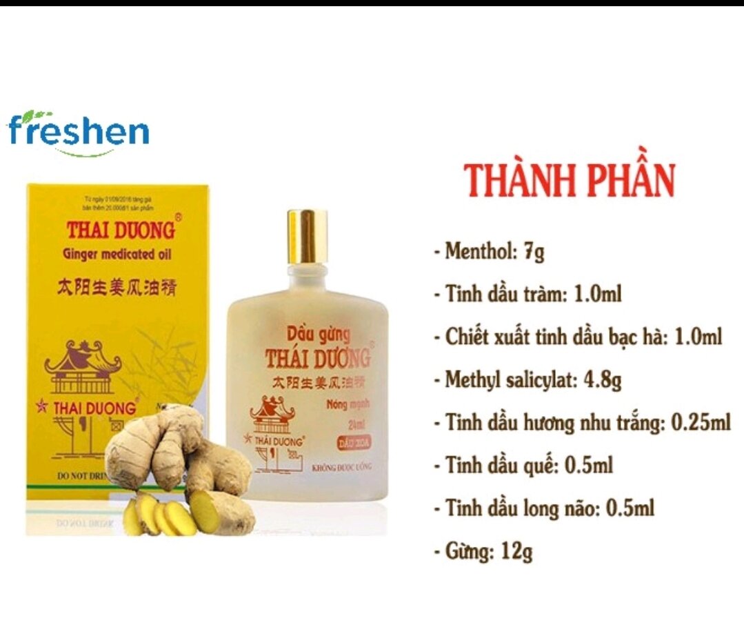 Dầu gừng thái dương - hàng chính hãng nam thái dương.