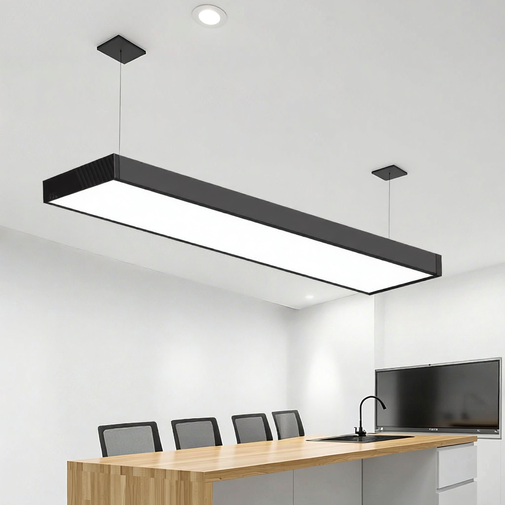 FSL | Commercial LED Ceiling Light Long Strip Panel Light with Hanging Line Design