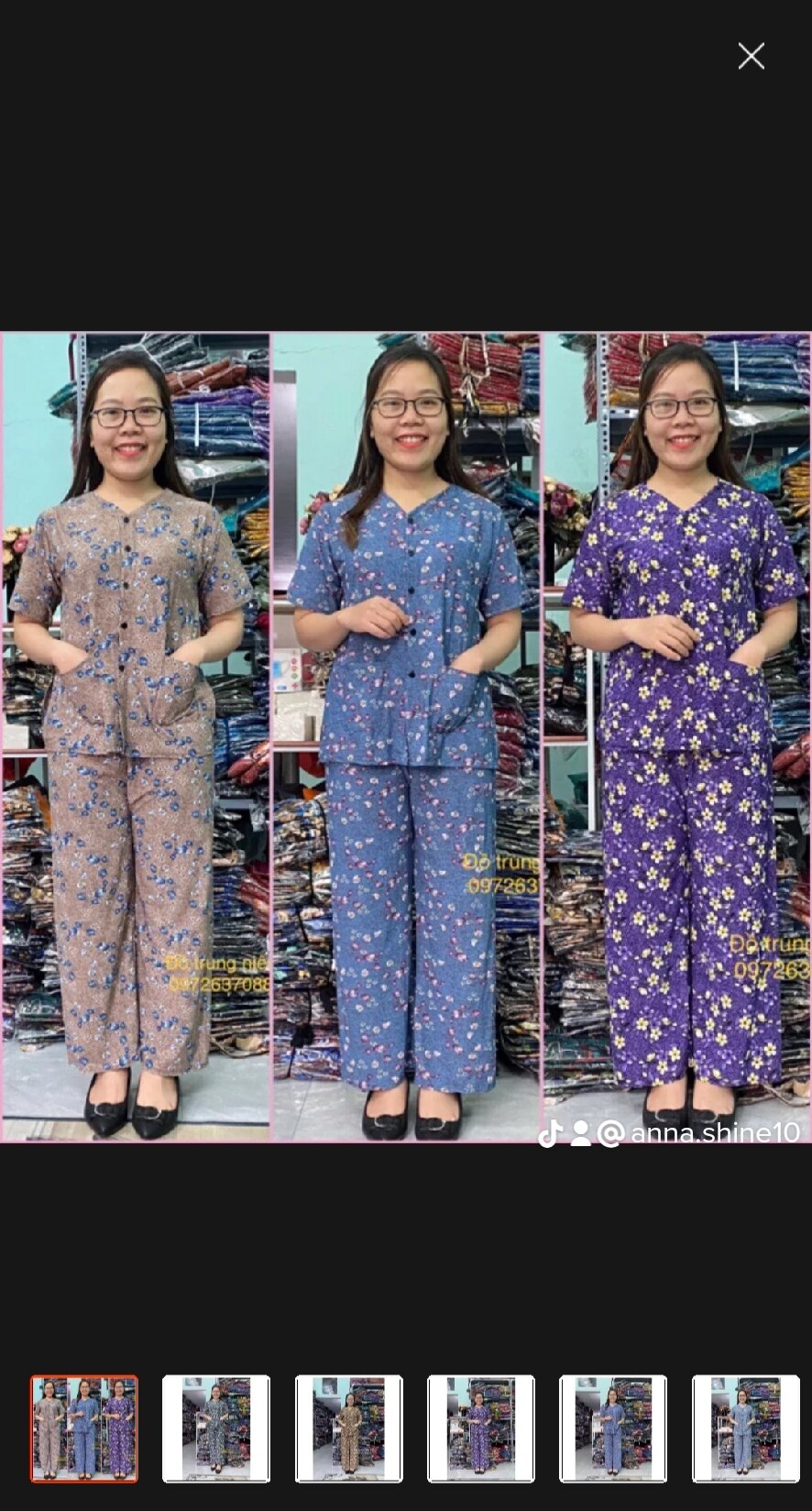 đồ bộ bà già tay ngắn vải siu lụa