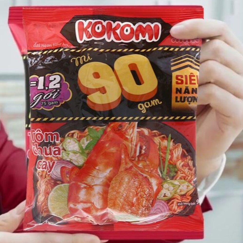Thùng 30 gói mì tôm chua cay Kokomi 90g