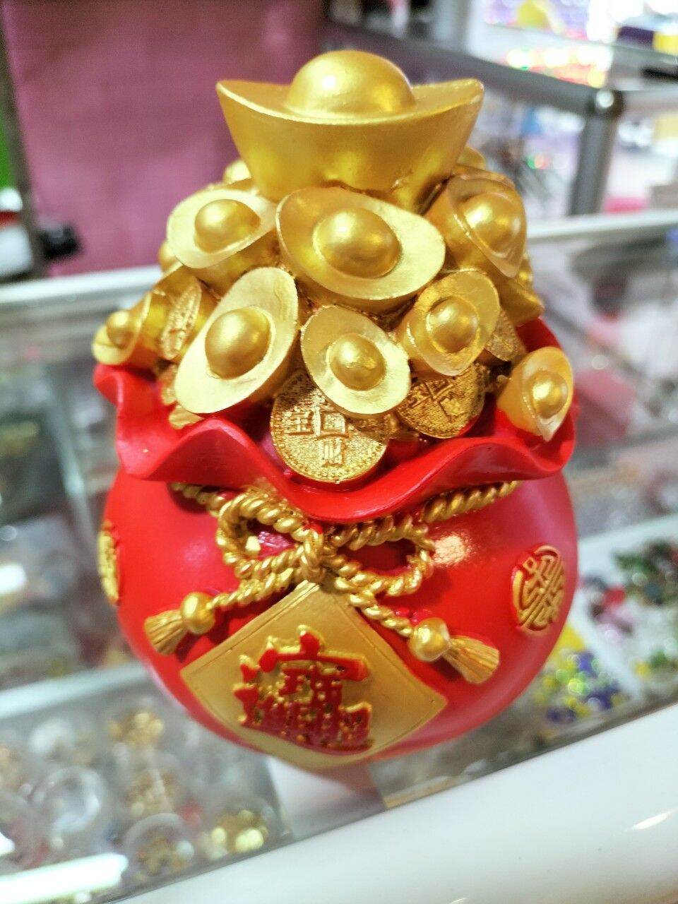Túi tiên túi vàng bao tải vàng tài lộc trưng bàn Thần Tài