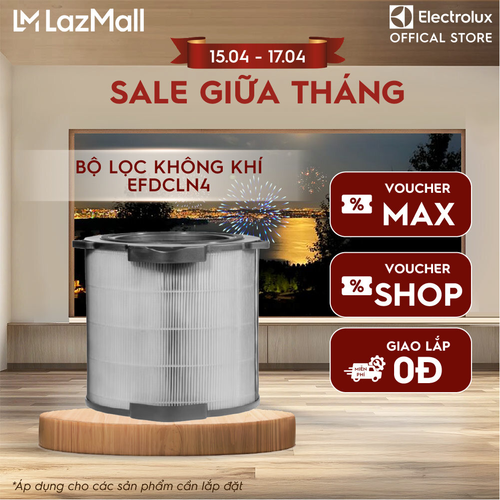 Bộ lọc không khí Electrolux 360 PA91-406GY, lọc bụi siêu mịn thông minh, Loại bỏ bay mùi khó chịu