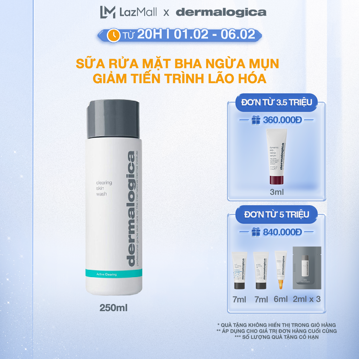 Sữa rửa mặt Dermalogica Clearing Skin Wash 250ml