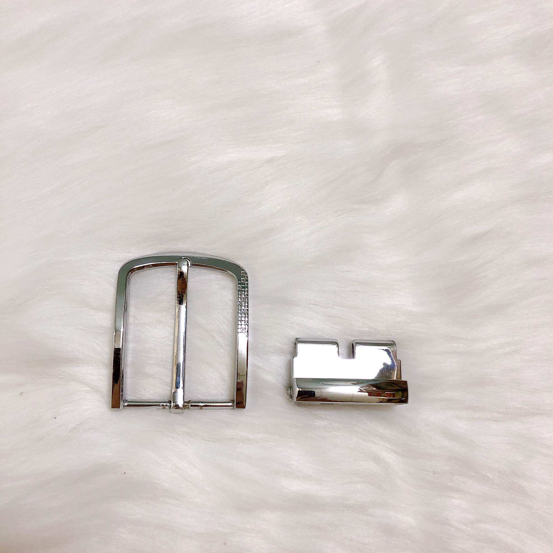 Mặt khóa thắt lưng (đầu dây nịt), mặt kim, 4cm, kiểu đầu rời 2 phần