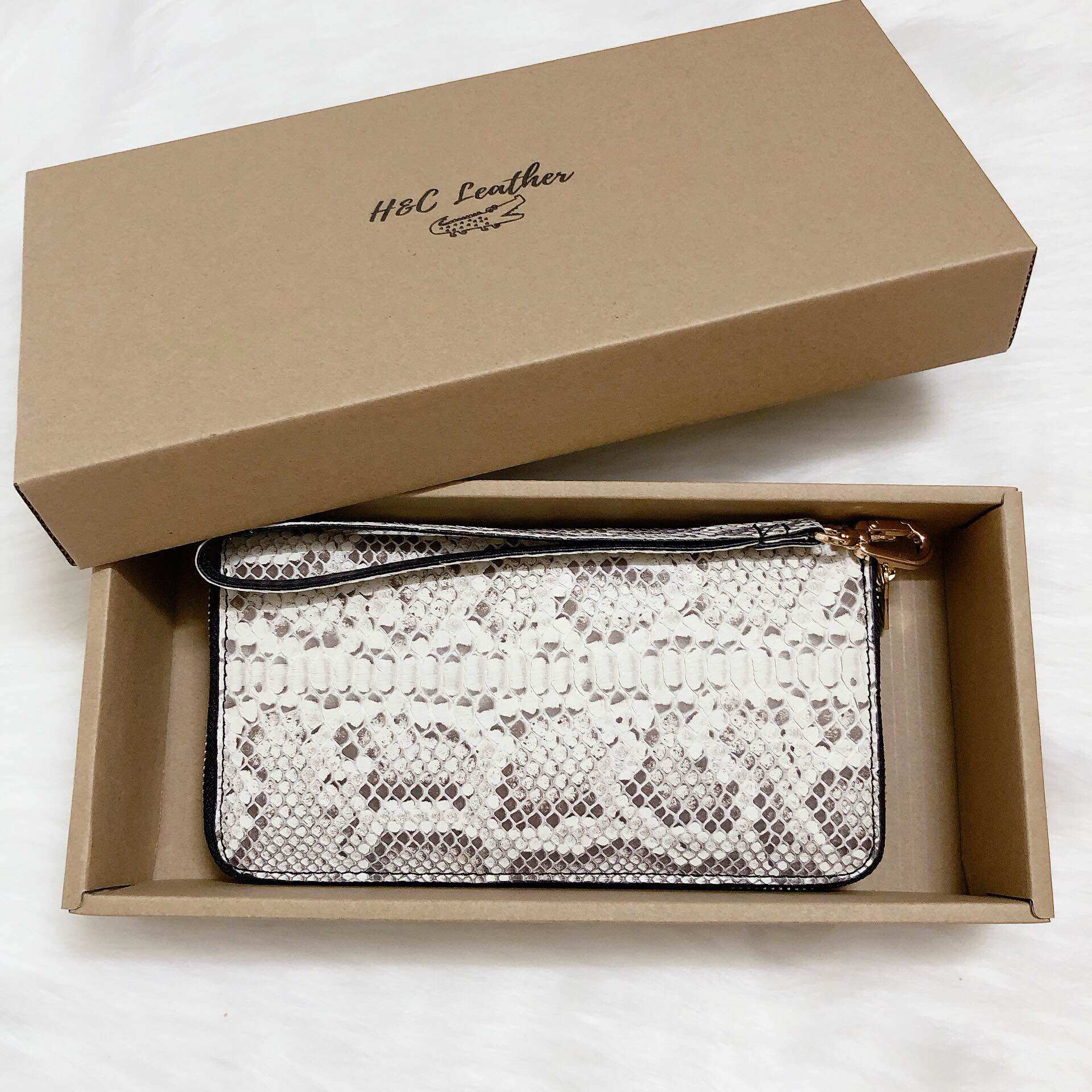 [Real Photo] 100% Genuine Python Leather Women's Wallet