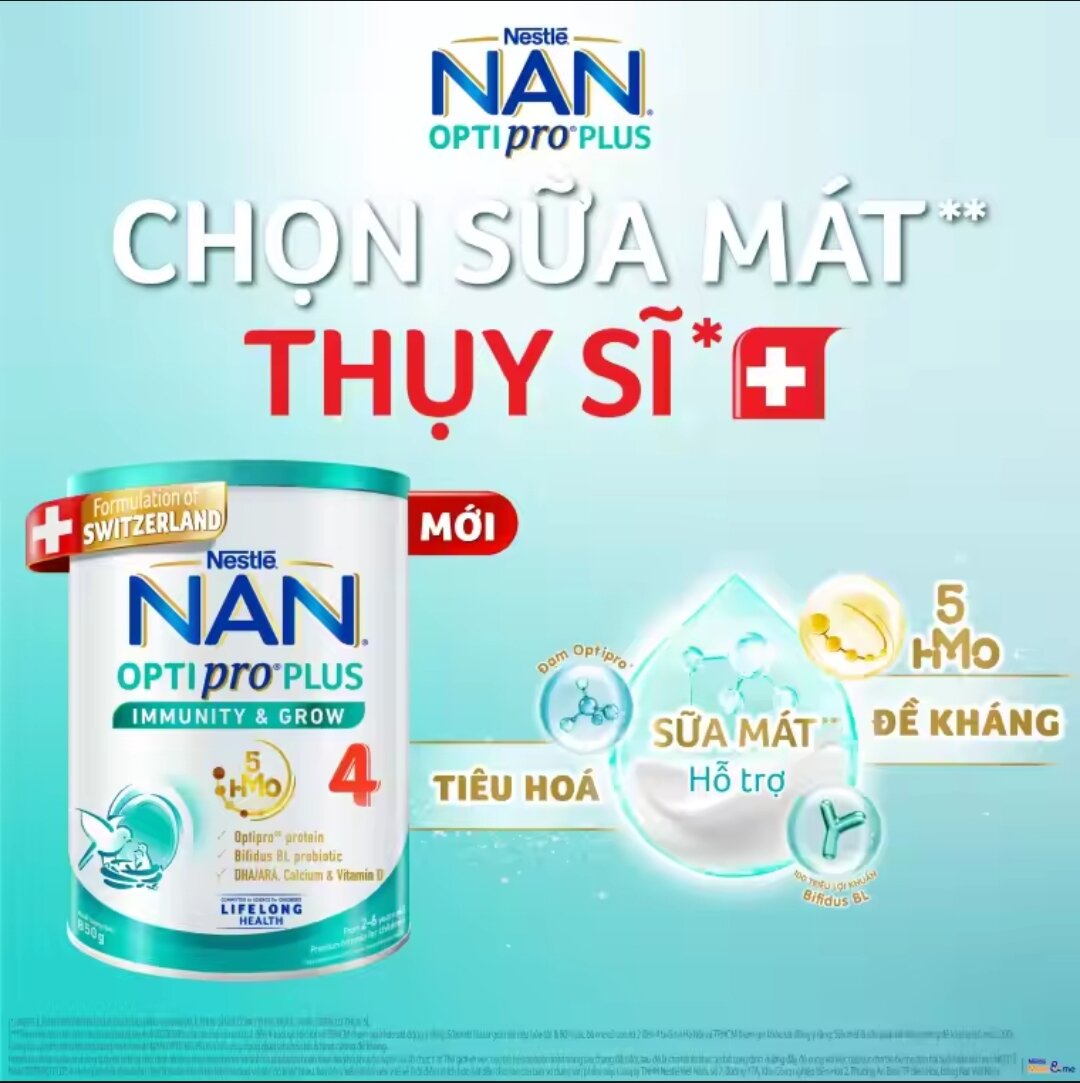 Nan 4 - Sữa Bột Nestle NAN Optipro PLUS 4 HM-O 1,5kg (2-6 tuổi) - [Date 2025]